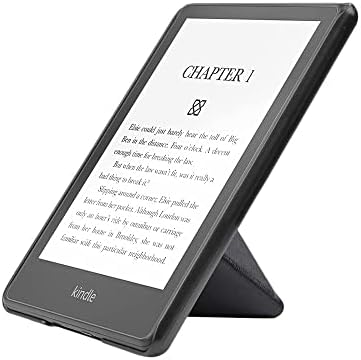 Черен калъф FGHANBA за Kindle Paperwhite 6,8 (11-то поколение - випуск 2021 година), текстилен калъф премиум-клас с функция за автоматично включване / изключване и множество ъгли за ч