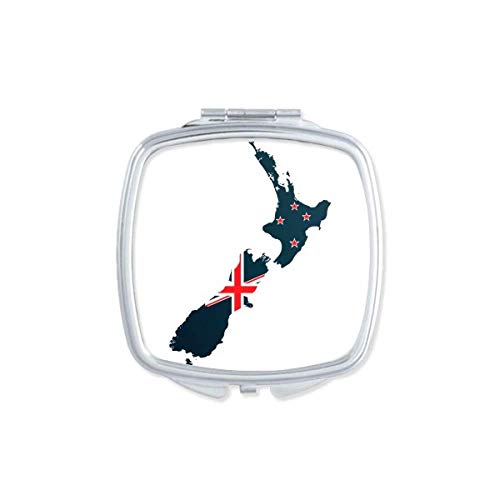 Флаг На Островните Страни Карта На Нова Зеландия Огледало Компактно Преносимо Карманное За Грим За Двустранно Стъкло