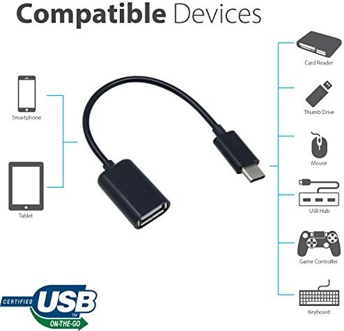 Адаптер за USB OTG-C 3.0, съвместим с вашето устройство Philips TAT5505BK/00, осигурява бърз, доказан и многофункционално