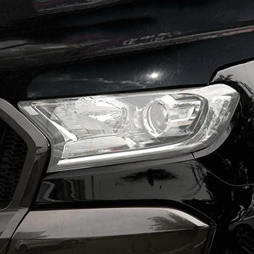 LYLCO 2 бр. Защитно Фолио За Фарове, Прозрачна Черна Стикер от TPU за Ford Ranger T6 2015 Г.-до Момента
