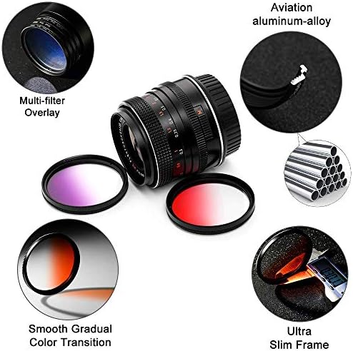 58 мм Комплект цветни филтри с Класификация, 9 бр. в Комплект с филтри за обектив с Постепенна промяна на цвета, Аксесоар за