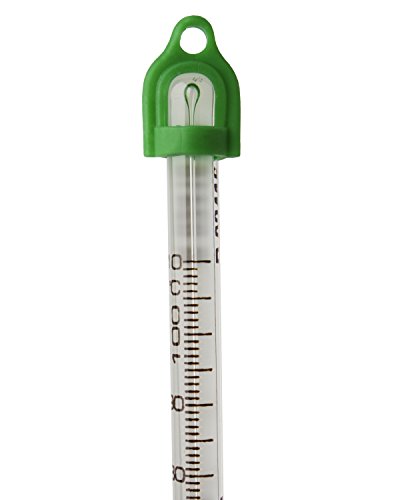 SP Bel-Art, Термометър H-B за течност на стъклото, без поименно от зелен PVC пластмаса, с пръстен капак (опаковка
