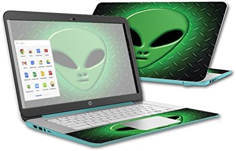 Кожата MightySkins е Съвместим с калъф на HP Chromebook 14 (2015 г.), обвивка, стикер на корицата, скинами Извънземна инвазия