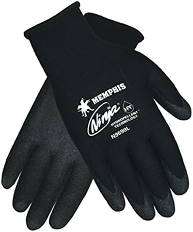 Найлонови Защитни Ръкавици MCR Safety Ninja ръчни транспалетни колички, Черни, Среден размер