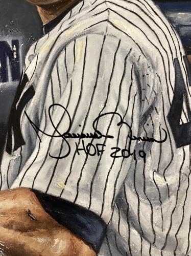 Мариано Ривера е Подписал Платно Giclée 24x36 йорк Янкис Auto HOF 2019 С Надпис MLB - Изкуството на MLB с автограф