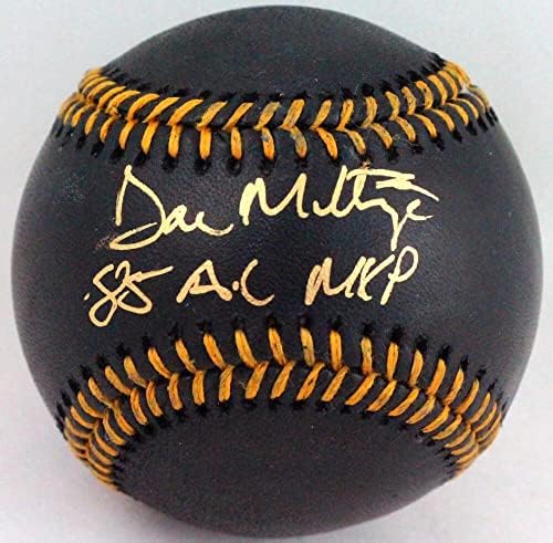 Играта топката Don Mattingly с автограф Rawlings black OML w/ 85 AL MVP - JSA W * Златни бейзболни топки с автографи