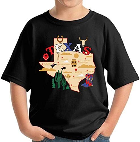 Texas риза за деца на възраст от 6 до 15 години - Щата Тексас, САЩ - Младежки Графичен Сувенир-Новост