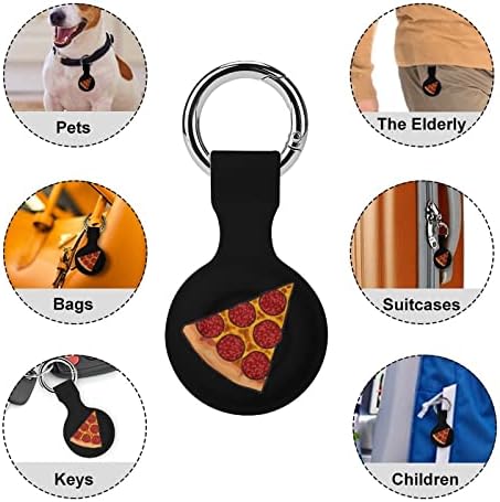 Защитен калъф за пица пеперони, съвместим с AirTag, анти-изгубен локатор, държач за чантата си, багаж, яка, котки, кучета, домашни любимци,