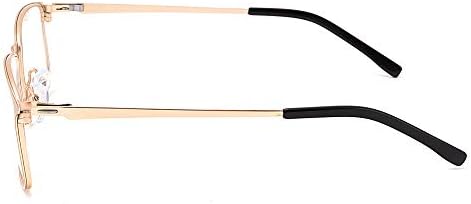 Компютърни очила за четене MEDOLONG Против Blue Light Без главоболие в метална рамка-LH7080(C1, антисиний, 275)