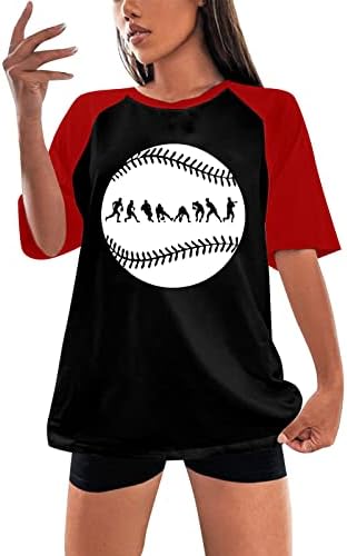 Дамска риза с дълъг ръкав за наслояване 2023, Мъжки и Женски Raglan в един стил с Къси ръкави, Нова Бейзболна любов