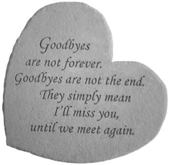 Сбогом с Кей Бери не завинаги Мемориален камък във формата на сърце (Сив)