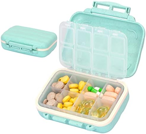 Седмичен Органайзер за хапчета NatureTouch, 8 Офиси, Пътна Кутия за таблетки от Хранителен материал, който не съдържа BPA,