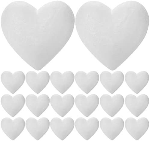 TEHAUX Занаятите Foam Сърце Топка 20pcs Стиропор във формата на Сърце на Сърце от Стиропор за направи си САМ Занаяти Моделиране на Пяна Договореност Сватбени Декорации 50 м