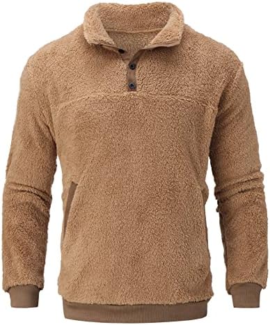 Пуловери за Мъже Отвътре с Дълги Ръкави, Топъл Пуловер в стила на Ацтеките, Пуловер с V-образно деколте с цип,