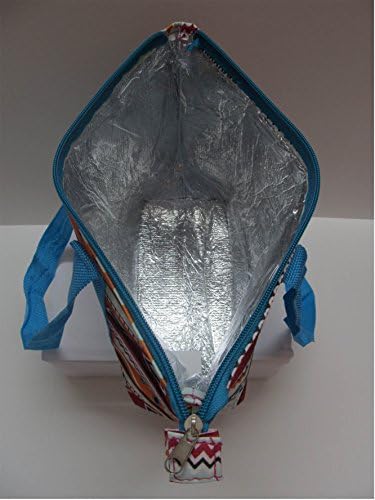 2 Комплекта Удобна за Носене Изолирана чанта за обяд за Еднократна употреба - Aztec Blue