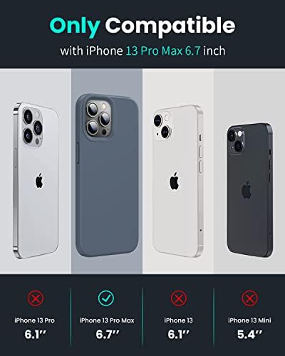 Калъф OuXul за iPhone 13 Pro Max, Калъф за iPhone 13 Pro Max 6,7 инча (2021), устойчив на удари Калъф за телефон от течен