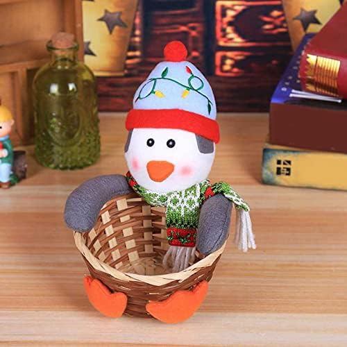 Koippimel Украшение Весела Коледа Кошница За Съхранение На Шоколадови Бонбони, Украса Дядо Коледа, Снежен Човек