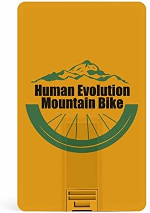 Human Evolution Mountain Bike2 Кредитна Карта, USB Флаш памети Персонализирана Карта с памет Ключови Корпоративни Подаръци и рекламни да се раздадат 32G