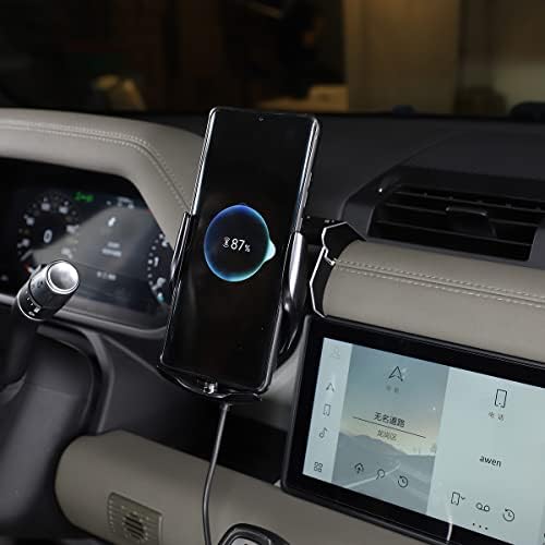 Безжично Зарядно за Кола PIUGILH за Land Rover Defender 2020-2023, Зарядно устройство бързо зареждане Qi Мощност