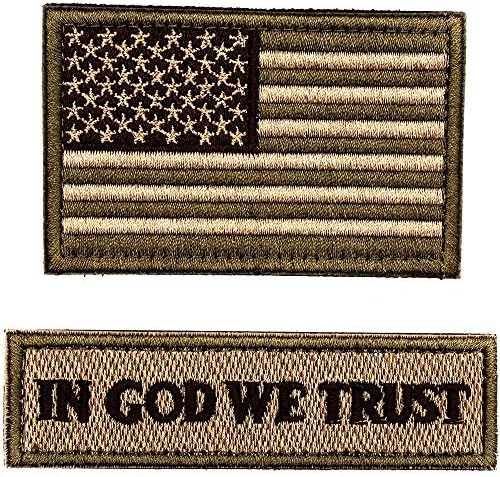 Тактически Ивици, Ден на Независимостта на САЩ, Американския Флаг и in God We Trust Пришиваем Ленти за Шапки, Сака,