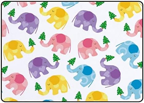 TOPCARPENTER килимче за детската Стая с Красиви Мультяшными Пастелни Слонове, Подложка за Детска Стая, Детски Игри Мат