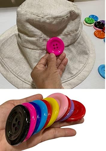 CraftMakingManStore™ 2 Инча (50 мм) x 15 бр. Копчета Голям Размер, Големи Пластмасови Кръгли От Смола с 4 Дупки, в Различни Цветове за Шиене, Производство на Diy, проект Направи си с?