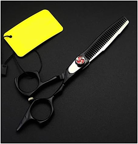 Черни фризьорски ножици 440C С бретон, Фризьорски ножици за стригане, Филировочные ножици, ножици за коса (Цвят: подстригване без чанта)