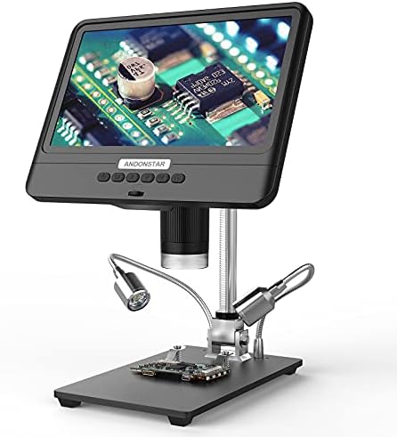 XIXIAN AD208S 8,5-Инчов LCD екран 5X-1200X Дигитален Микроскоп 1280*800 с Регулируем Мерник 1080P, Инструмент
