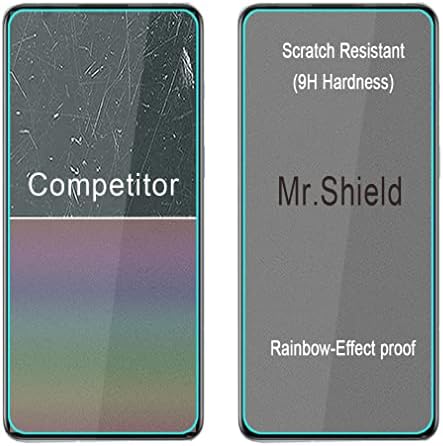 Mr.Щит [3 опаковки], Предназначени за OnePlus 9RT 5G [Закалено стъкло] [Японското стъкло твърдост 9H] Защитно