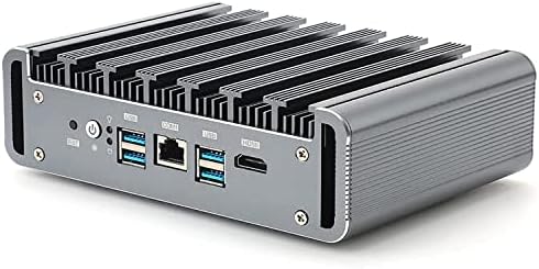 Защитна стена Partaker Micro Техника, Безвентиляторный мини-КОМПЮТЪР, Мрежов рутер, процесор Intel Pentium Gold 4417U, 6 Гигабитови мрежови адаптери, AES-NI, HD, COM (4 GB ram, 128 GB SSD)