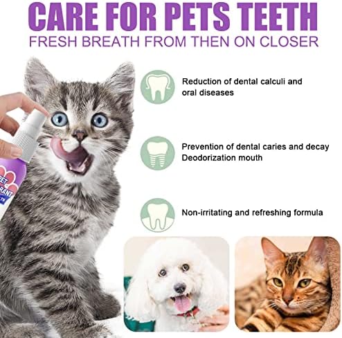 Slakkenreis Почистване на Зъбите Домашни Любимци От Дъх Куче Котка Спрей за Пречистване 60 МЛ Многоцветен Един