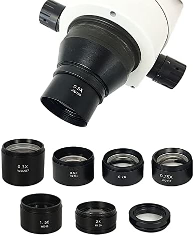Комплект аксесоари за микроскоп 0,3x0,5x0,7x0,75x1,5X2X Дюза за микроскоп с Барлоу леща за стереомикроскопа с увеличение
