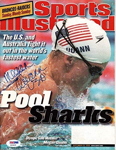 Списание Спортс илюстрейтид на Списание USA с автограф на Меган Квэнн, PSA Олимпийските игри /DNA X23425 - Спортни списания