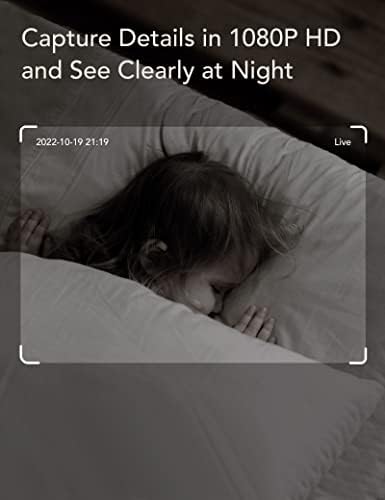 Следи бебето nooie с функция за откриване на плач, камера и аудио 1080P за Нощно виждане с функция за детекция на движение