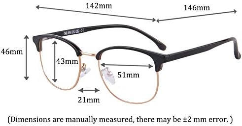 Очила за четене в лека рамка MEDOLONG TR90 със защита от синя светлина-LH6595(C2, анти-синя, 100)