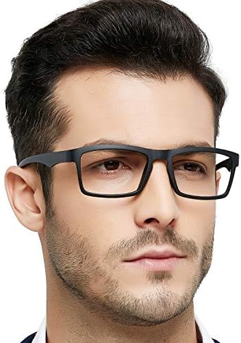 OCCI CHIARI Очила За четене в Големи Рамки Мъжки Стилни, Леки Ридеры 1.0 1.5 2.0 2.5 3.0 3.5 4.0 5.0 6.0 ( Черен,