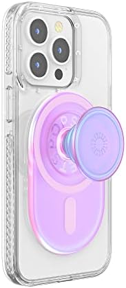 PopSockets: Калъф за iPhone 14 Pro Max за MagSafe с дръжка за телефон и разтегателен, съвместим с безжична зареждане - Aura & Phone Grip за MagSafe, държач за мобилен телефон, съвместим с безжич?