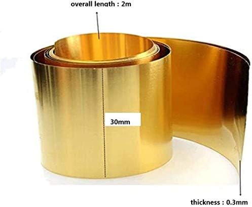 Z Създаване на дизайн Латунная плоча H62 Тонколистовая Метална плоча от Латунно-Меден лист за обработка на метали, Дебелина: 0.3 mm Дължина: 2 м, Широчина: 30 мм Метална Ме?