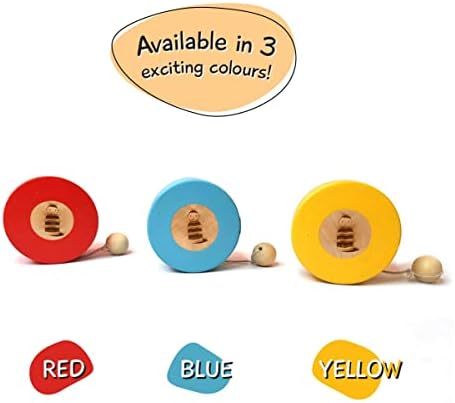 Shumee Дървена Игра с Йо-Йо за деца, Играчка-Въртяща топка Йо-Йо, Високоскоростни Дървени Играчки-Въртящи се играчки Йо-Йо за деца от 3 години, Дървена Въртяща Топка за д