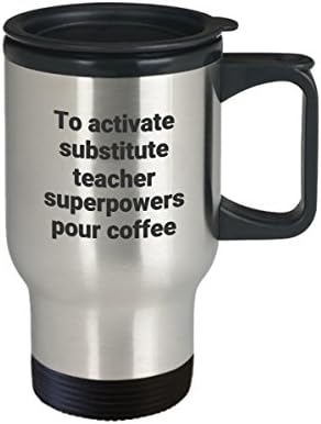 Замяна Пътна Чаша За Учители - Забавно Саркастическая Термоизолированная Обучение Кафеена Чаша От Неръждаема Стомана Sub Superpower Подарък