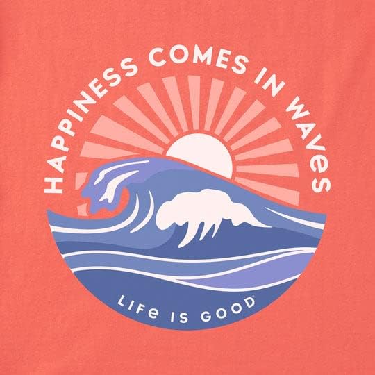 Животът Е Красив. Женска тениска Happy Waves SS Crusher Tee, Манго и Портокал, Среден