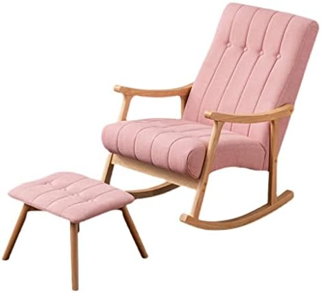 Люлеещ се стол от масивно дърво в скандинавски стил, Мързелив люлеещ се стол, Модерно Бархатное люлеещ се стол, Тапицирана люлеещ