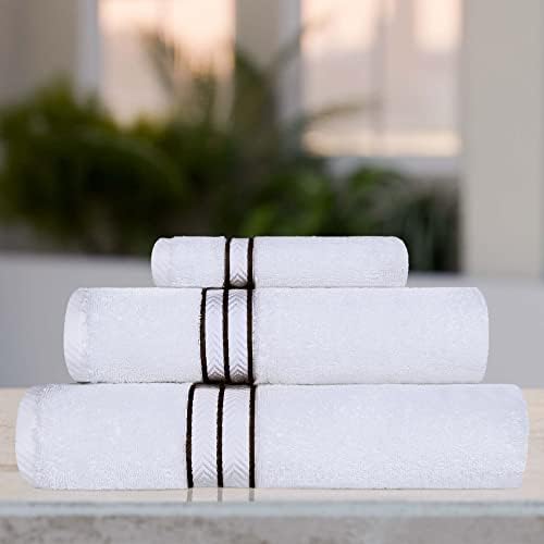 ВЕЛИКОЛЕПЕН Комплект кърпи от турски памук с ултра-плюшем от 3 теми, подходящ за главната баня за Гости, баня, Быстросохнущих,