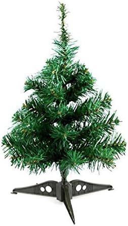 Мини Коледно дърво SHUISHU, Коледна Зелен Бор, Украшающая Вътрешно Естествена Коледна украса с Орнаменти, Led светлини 1123 (Размер: 60 см)