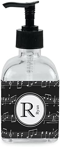 Музикални ноти Стъклена бутилка за сапун и лосион (персонални)