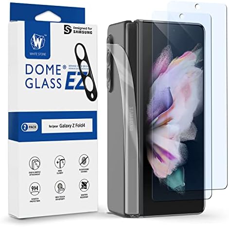 [Нова линия] Защитно фолио за екрана Whitestone EZ Стъкло за Galaxy Z Fold 4 2022, Защитен слой от закалено стъкло с пълно