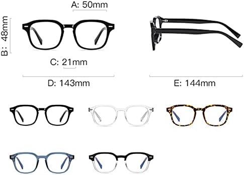 RESVIO Мъжки слънчеви Очила За четене Ретро Квадратни TR90 Прозрачни Четци ръчно изработени Черен