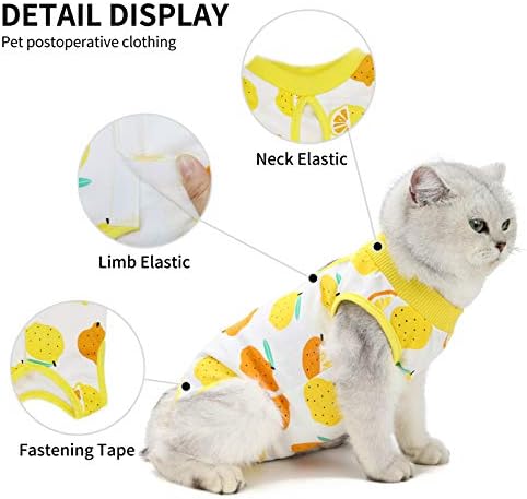 Професионален костюм за възстановяване след операция TORJOY Котка, Алтернатива на Д-Яка за Кучета и котки, Облекло След операцията,