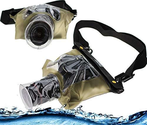 Navitech Yellow DSLR цифров SLR фотоапарат Водоустойчив Подводен Корпус Калъф/Панел Суха Чанта, Съвместима с
