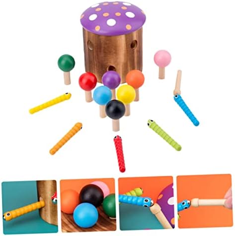 Toyvian 1 Комплект Гъба Играчка, Магнитни Играчки, Гъбични Играчки, Детски Забавни Играчки, Играчки за Улов на Гъби Червей,